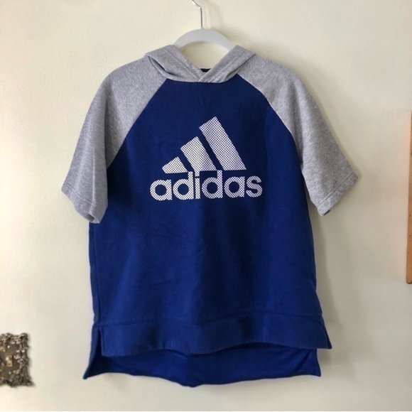 Adidas || NWOT Short-Sleeve Hoodie - Picture 1 of 6